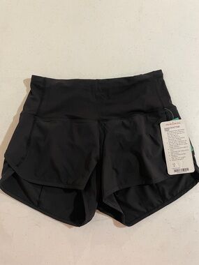 Lululemon NWT Women’s Black High Waisted Speed Shorts
